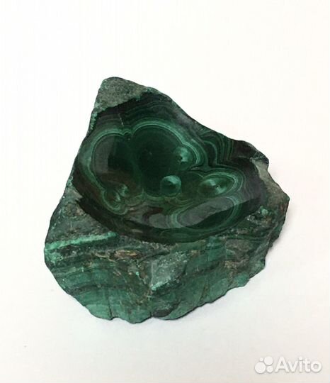 Пепельница из малахита Конго (Заир) винтаж