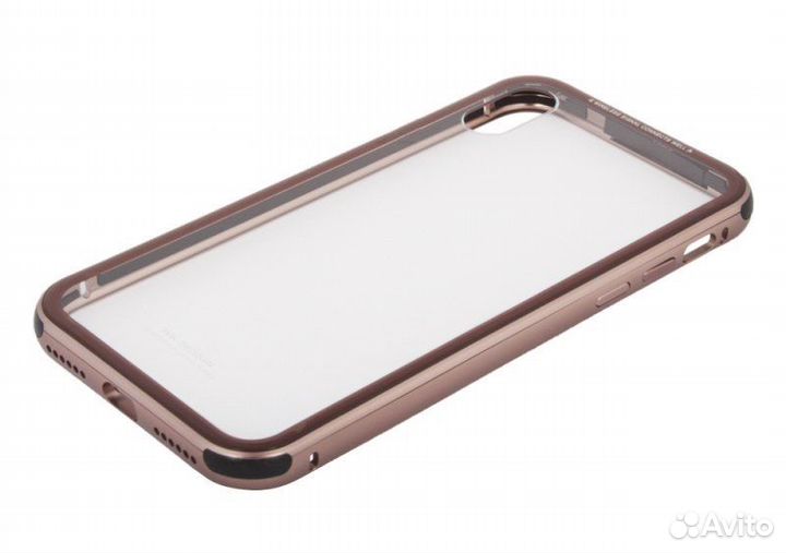 Премиум Чехол-Кейс (Стекло/Металл) iPhone X / XS