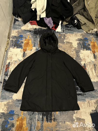 Пуховик Uniqlo Black Logo Over Оригинал