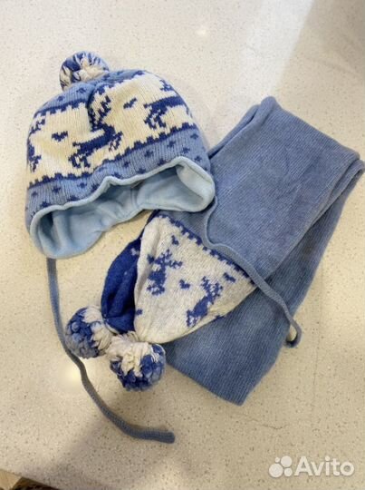 Комплект шапка и шарф для мальчика