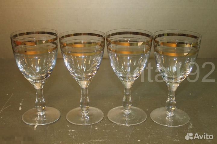 Бокалы из цветного стекла 6 штук