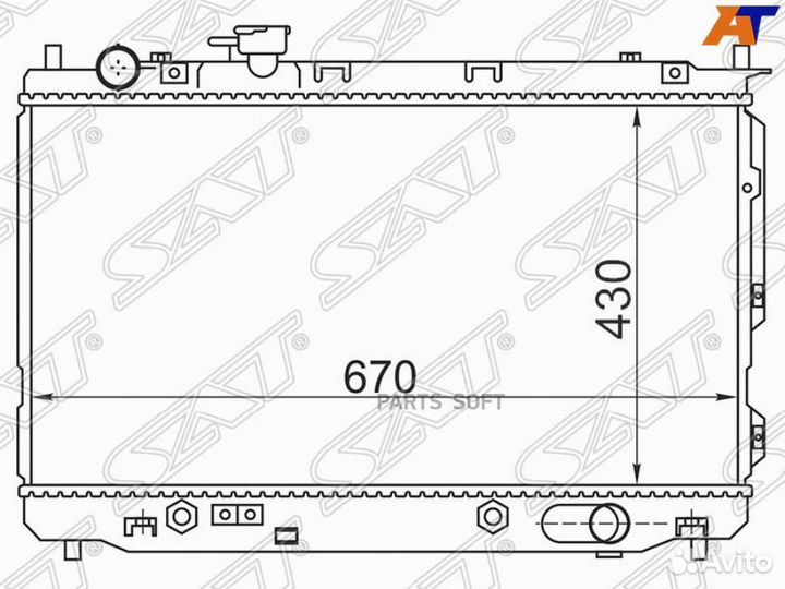 Радиатор охлаждения Киа Каренс 1.6/1.8 02-06