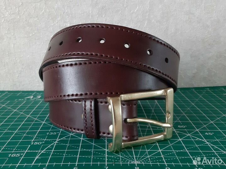 Мужской кожаный ремень ручной работы