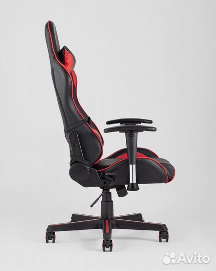 Кресло игровое TopChairs Racer черно-красное