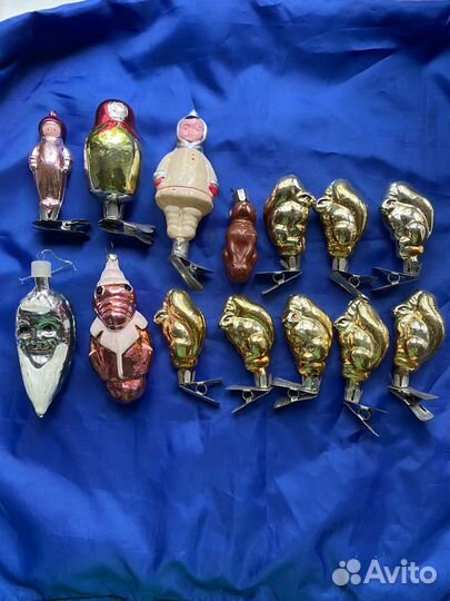 Елочные игрушки СССР на прищепке