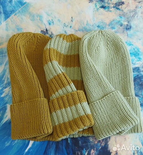 Шапка женская вязаная ручная работа