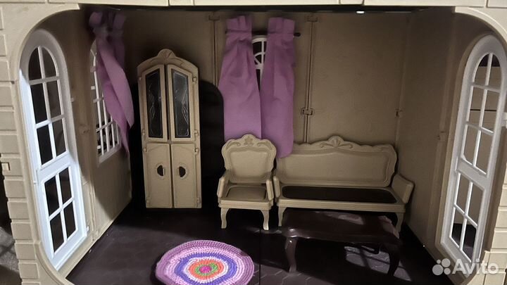 Кукольный домик для барби с мебелью