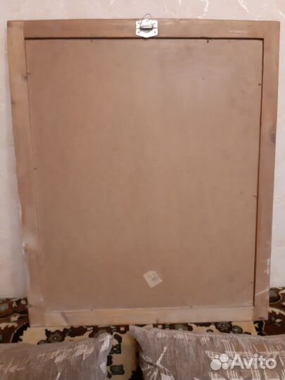 Зеркало СССР в деревянной раме. Винтаж