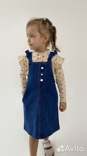 Джинсовый сарафан для девочки