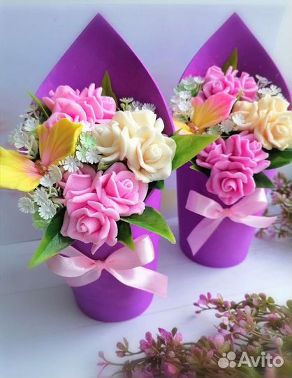 Букет из мыла ручной работы