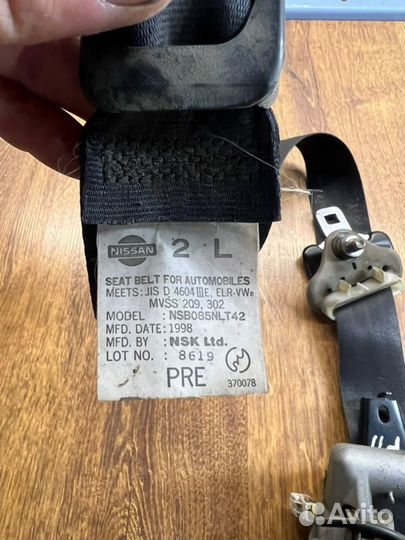 Ремень безопасности передний левый Nissan Primera
