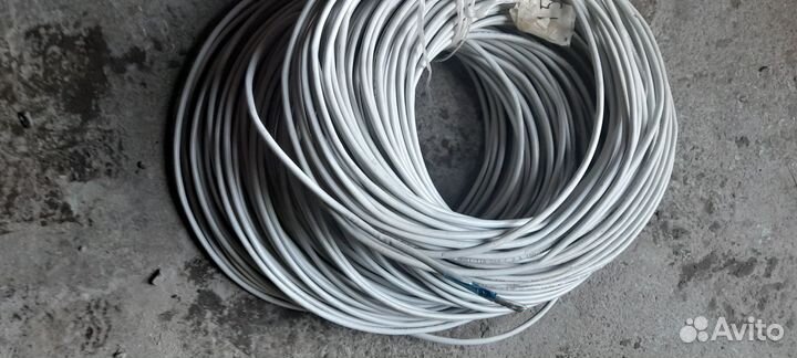 Кабель витая пара медный, уличный с тросом