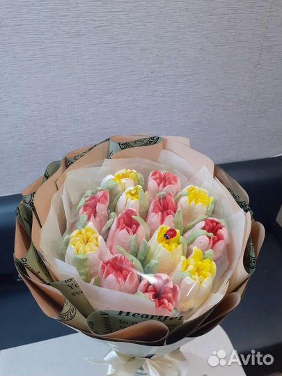 Цветы из зефира