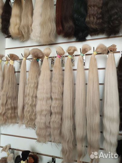 Волосы натуральные блонд