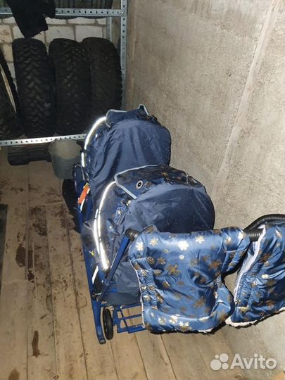 Санки коляска для двойни