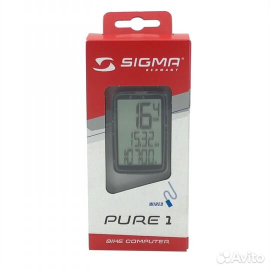 Велокомпьютер Sigma Pure 1 (5 функций, черный)