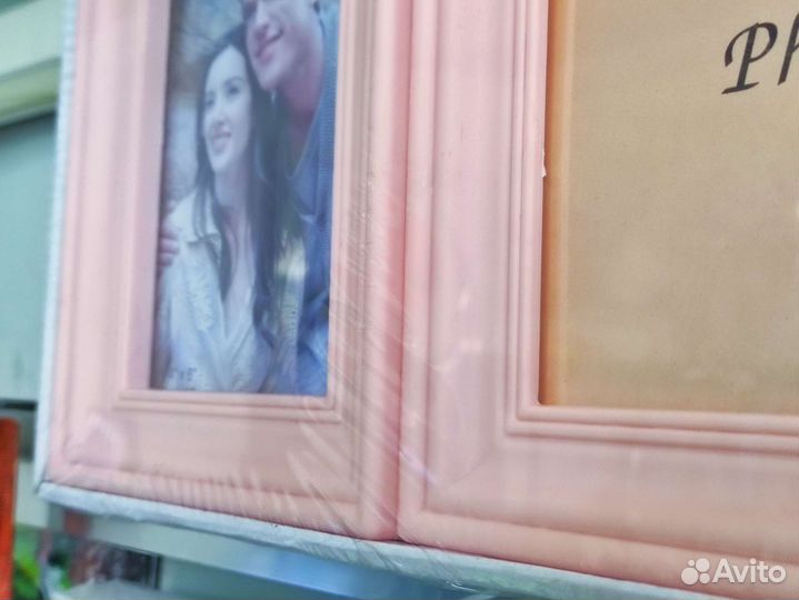 Рамка для фото, мультирамка, коллаж розовая 10*15л