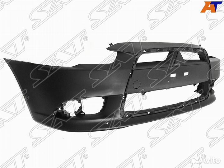 Бампер передний mitsubishi lancer X 07-15 под две