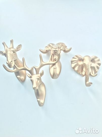 Крючки вешалки голова животного новый