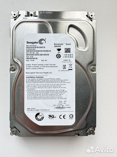 Жесткий диск 2 тб seagate barracuda gren