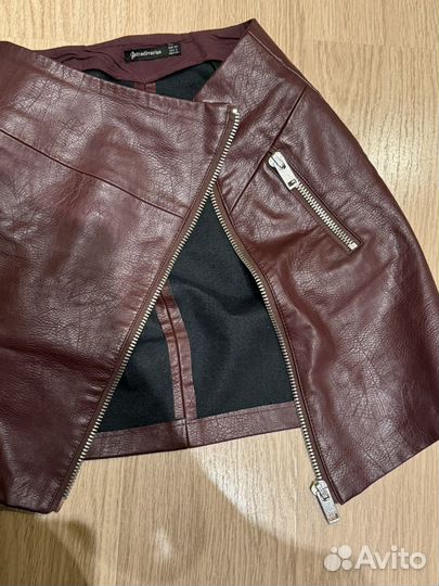 Кожная юбка женская stradivarius
