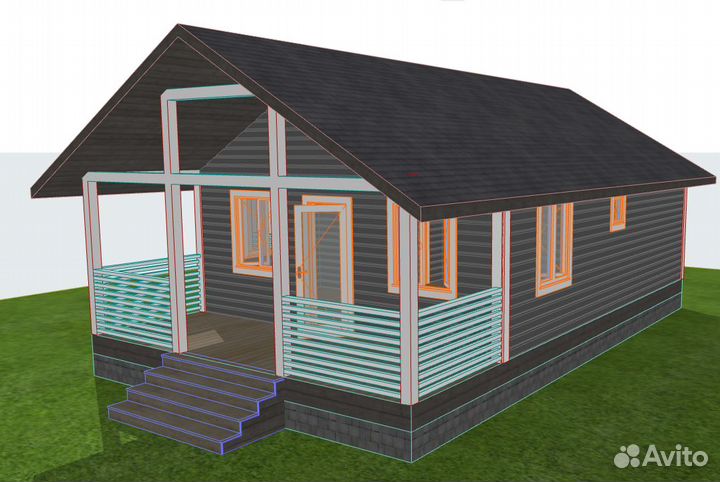 Построим дом 6х10м из бруса естественной влажности