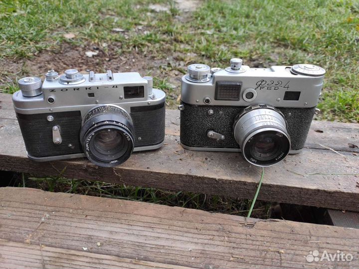 Фотоаппарат фэд-4,Zorki-4, за 2шт, неисправны