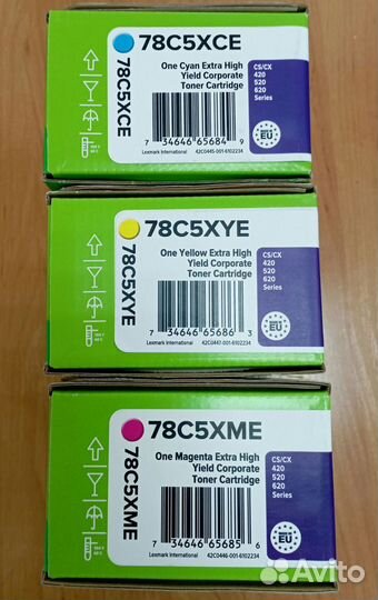 Картриджи Lexmark 78C5XCE, 78C5XME, 78C5XYE