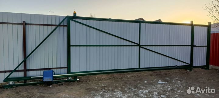 Откатные ворота с доставкой и установкой