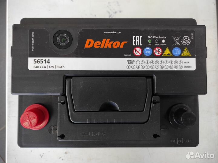Аккумулятор 65ач 640А Delkor евро прямой полярноcт