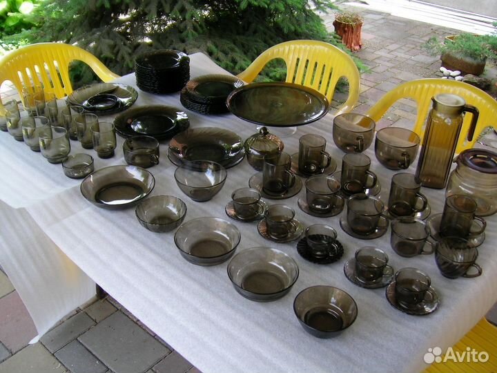 Посуда Luminarc, Франция, темное стекло