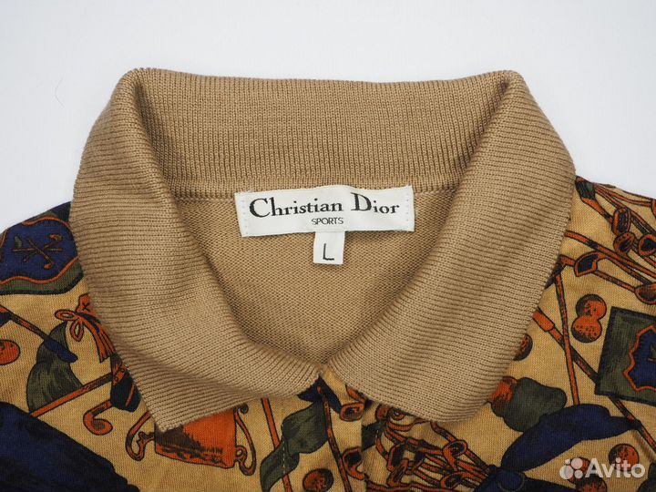 Свитер Christian Dior оригинал винтаж бежевый голь