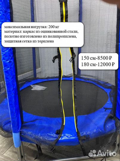 Батут с защитной сеткой