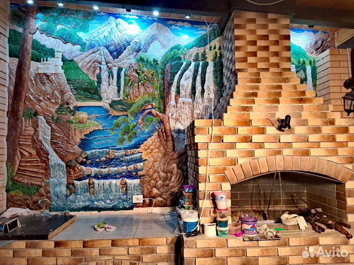 Барельеф, роспись