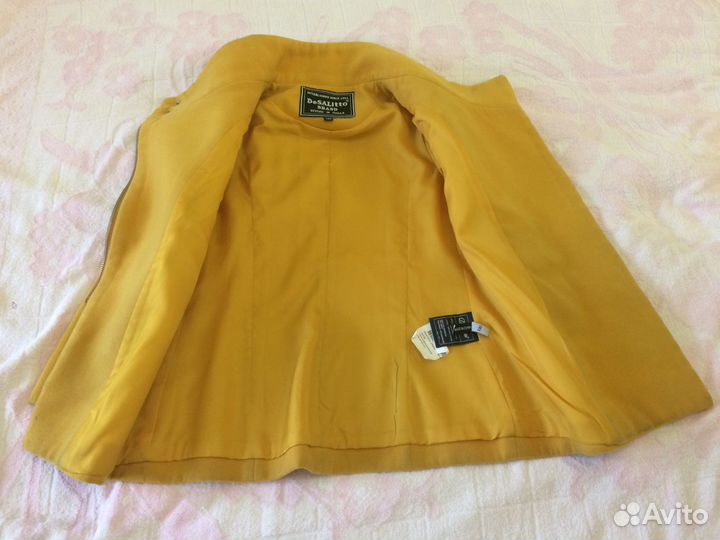 Шикарное желтое пальто De Salitto италия