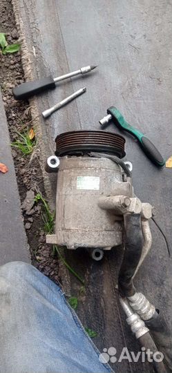 Компрессор кондиционера на priora