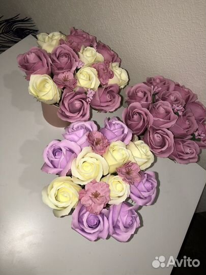 Мыльный букет роз
