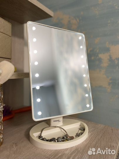 Зеркало с подсветкой настольное