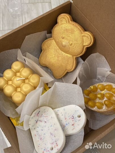 Бомбочки для ванны, Подносы из гипса, Мыло с люфой