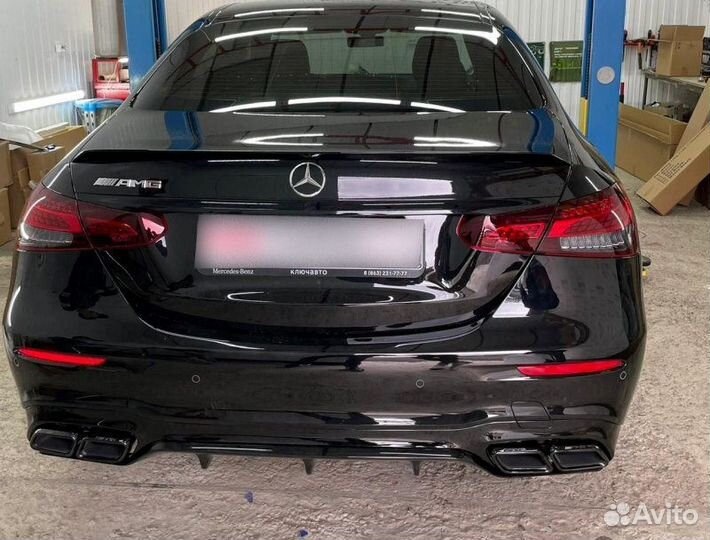 Спойлер 63s на крышку багажника Е-class w213 под