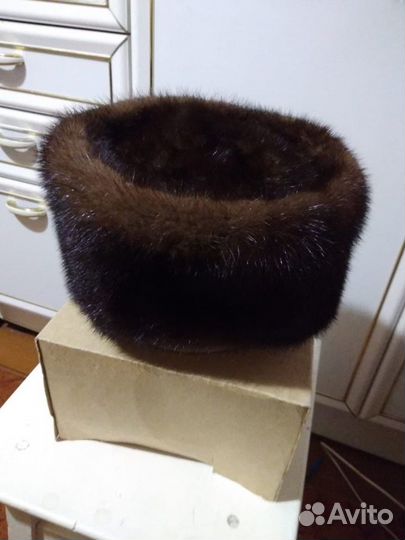 Шапка зимняя женская норковая кубанка размер 57-58