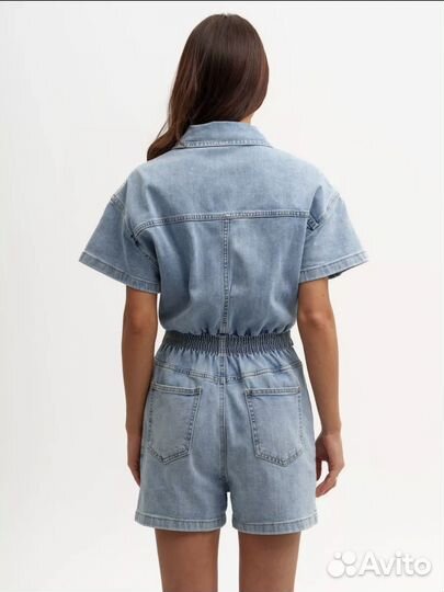 Комбинезон летний джинсовый слитный