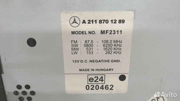 Магнитола Mercedes E W211, 2004