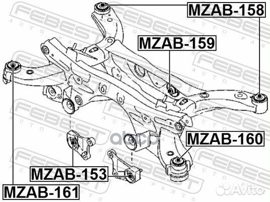 Mzab-159 сайлентблок подрамника Mazda CX-5 11