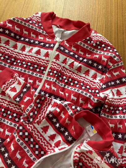 Пижамы комбинезоны парные новогодние