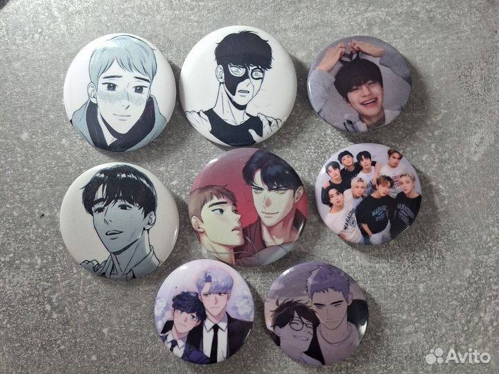 Значки аниме 44 мм и 37 мм