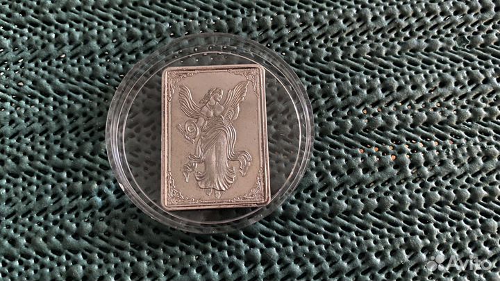 Подарочная Серебряная монета прямоугольная