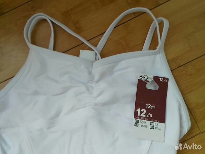 Купальник гимнастический, для хореографии белый ро