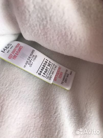 Комплект шапка, шарф и варежки 3-6 лет