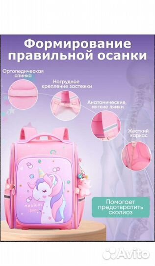 Рюкзак школьный ортопедический для девочки